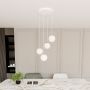 Lampa wisząca 4x10 W biała-złota 12444 Emibig Royal zdj.4