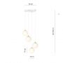 Lampa wisząca 4x10 W biała-złota 12444 Emibig Royal zdj.2