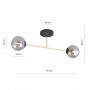 Lampa podsufitowa 2x10 W czarna 12692 Emibig Magnum zdj.2
