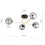 Lampa podsufitowa 4x10 W czarna 12694 Emibig Magnum zdj.2