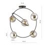 Lampa podsufitowa 5x10 W czarna 12925 Emibig Stardom zdj.2