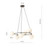 Lampa wisząca 6x10 W czarna 12956 Emibig Azura zdj.2