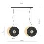 Lampa wisząca 4x10 W czarna-drewno 13024 Emibig Soho zdj.2