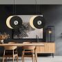 Lampa wisząca 4x10 W czarna-drewno 13024 Emibig Soho zdj.9