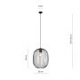 Lampa wisząca 1x15 W czarna 13041 Emibig Onyx zdj.2