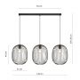 Lampa wisząca 3x15 W czarna 13043 Emibig Onyx zdj.2