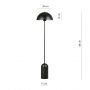 Lampa stojąca 1x15 W biała 1307LP1 Emibig Kava zdj.2