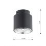 Lampa podsufitowa 1x15 W czarna 13101 Emibig Nano zdj.7