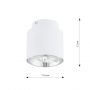 Lampa podsufitowa 1x15 W biała 13111 Emibig Nano zdj.2