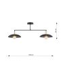 Lampa podsufitowa 2x15 W czarna 13202 Emibig Spirit zdj.2