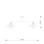 Lampa podsufitowa 2x15 W biała 13212 Emibig Spirit zdj.2