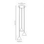 Lampa wisząca 3x10 W czarna-złota 13293PREM Emibig Elit zdj.2