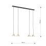 Lampa wisząca 4x12 W czarna 13294 Emibig Elit zdj.2