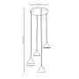 Lampa wisząca 4x10 W czarna-złota 13294PREM Emibig Elit zdj.2
