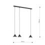 Lampa wisząca 3x12 W czarna 13303 Emibig Elit zdj.2