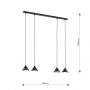Lampa wisząca 4x12 W czarna 13304 Emibig Elit zdj.9
