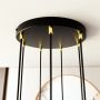 Lampa wisząca powyżej 6x8 W czarna 13327PREM Emibig Selter Gold zdj.7