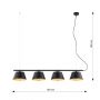 Lampa wisząca 4x15 W czarna 13374 Emibig Gelato zdj.2