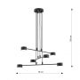 Lampa wisząca 6x12 W czarna 13396 Emibig Modus zdj.2