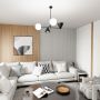 Lampa wisząca 4x10 W biała-czarna 13474 Emibig Hermes zdj.4