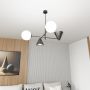 Lampa wisząca 4x10 W biała-czarna 13474 Emibig Hermes zdj.5