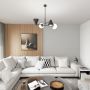 Lampa wisząca 4x10 W biała-czarna 13474 Emibig Hermes zdj.6