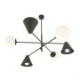 Lampa wisząca 6x10 W czarna 13476 Emibig Hermes zdj.1