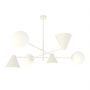 Lampa wisząca 6x10 W biała 13486 Emibig Hermes zdj.1