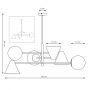 Lampa wisząca 6x10 W biała 13486 Emibig Hermes zdj.2