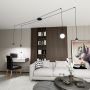 Lampa wisząca 4x10 W czarna 13494 Emibig Fuji zdj.5