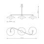 Lampa wisząca 3x10 W czarna 13533 Emibig Foster zdj.2
