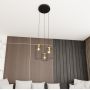 Lampa wisząca 3x15 W czarna-złota 13643PREM Emibig Vander zdj.4