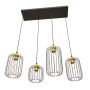Lampa wisząca 4x15 W czarna-złota 13644 Emibig Vander zdj.1