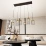 Lampa wisząca 6x15 W czarna-złota 13646 Emibig Vander zdj.3