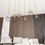 Lampa wisząca 6x15 W czarna-złota 13646 Emibig Vander zdj.6