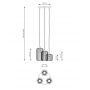 Lampa wisząca 3x15 W czarna 13653PREM Emibig Vander zdj.2