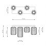 Plafon 4x15 W czarny 13674 Emibig Barn zdj.2