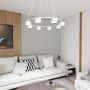 Lampa wisząca x10 W biała 13738 Emibig Starlit zdj.4