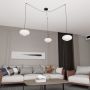 Lampa wisząca 3x15 W biała-czarna 13743 Emibig Origo zdj.3