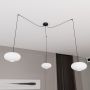 Lampa wisząca 3x15 W biała-czarna 13743 Emibig Origo zdj.4