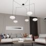 Lampa wisząca 5x15 W biała-czarna 13745 Emibig Origo zdj.3