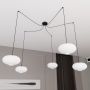 Lampa wisząca 5x15 W biała-czarna 13745 Emibig Origo zdj.4
