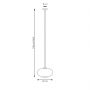 Lampa wisząca 1x15 W biała-czarna 13761 Emibig Coco zdj.2