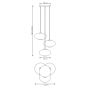 Lampa wisząca 3x15 W czarna-grafitowa 13773PREM Emibig Coco zdj.2
