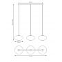 Lampa wisząca 3x15 W biała-czarna-grafitowa 13783 Emibig Coco zdj.2
