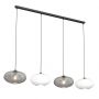 Lampa wisząca 4x15 W biała-czarna-grafitowa 13784 Emibig Coco zdj.1