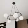 Lampa wisząca 5x10 W biała-czarna 13795 Emibig Libra zdj.4