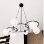Lampa wisząca 6x10 W biała-czarna 13796 Emibig Libra zdj.5