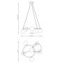 Lampa wisząca 5x10 W czarna-grafitowa 13805 Emibig Libra zdj.2