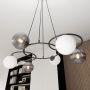 Lampa wisząca 6x10 W biała-czarna-grafitowa 13826 Emibig Libra zdj.5